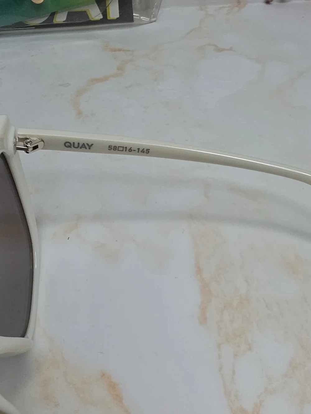 Quay Ever After Oversized White Sunglasses